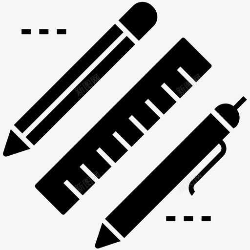 文具工具阅读字形标集图标svg_新图网 https://ixintu.com 文具工具 阅读字形矢量图标集