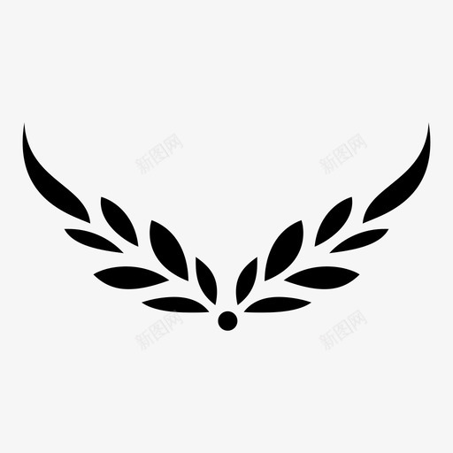 桂冠胜利图标svg_新图网 https://ixintu.com 桂冠 胜利