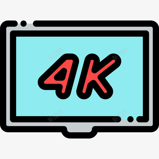 4k电影工业7线性彩色图标svg_新图网 https://ixintu.com 4k 电影工业7 线性彩色