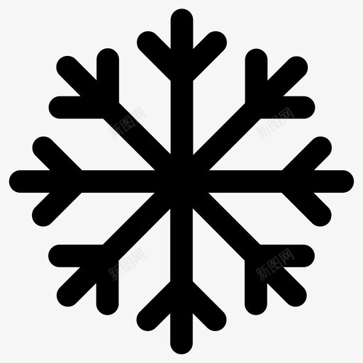 雪寒冷季节图标svg_新图网 https://ixintu.com 天气 季节 寒冷 雪花
