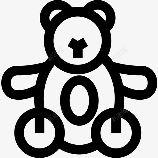 泰迪熊婴儿和玩具6直线型图标svg_新图网 https://ixintu.com 婴儿 泰迪 玩具 直线 线型