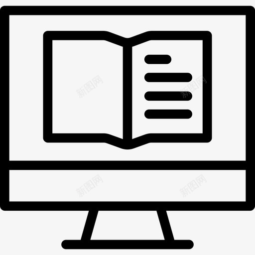 书籍在线学习26线性图标svg_新图网 https://ixintu.com 书籍 在线学习 线性
