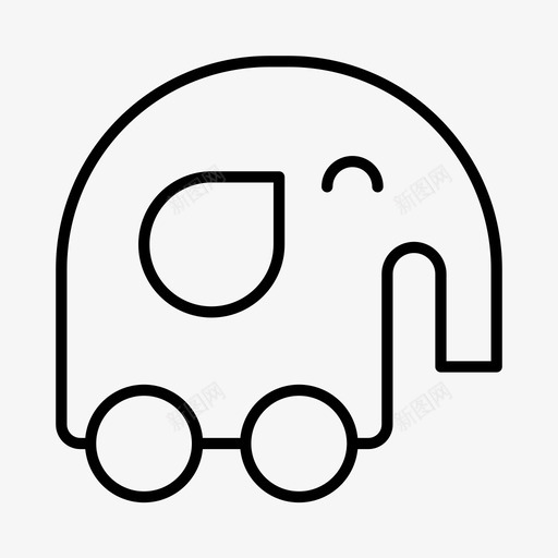 大象玩具婴儿儿童图标svg_新图网 https://ixintu.com 儿童 大象 婴儿 托儿所 玩具