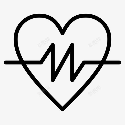 心电图医疗保健心脏图标svg_新图网 https://ixintu.com 医疗 医疗保健 心电图 心脏 心跳 脉搏