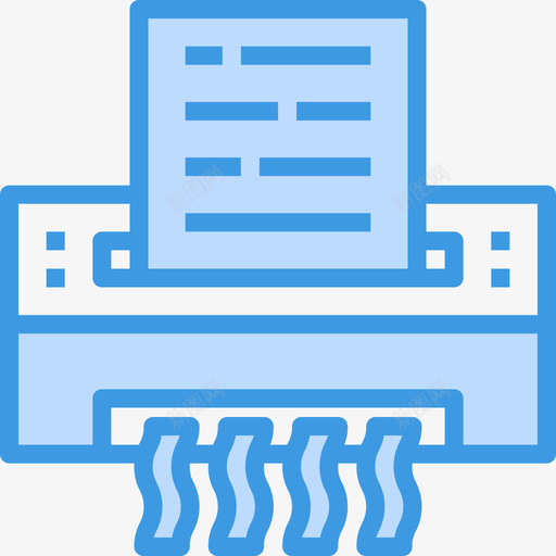 碎纸机办公文具15蓝色图标svg_新图网 https://ixintu.com 办公文具15 碎纸机 蓝色