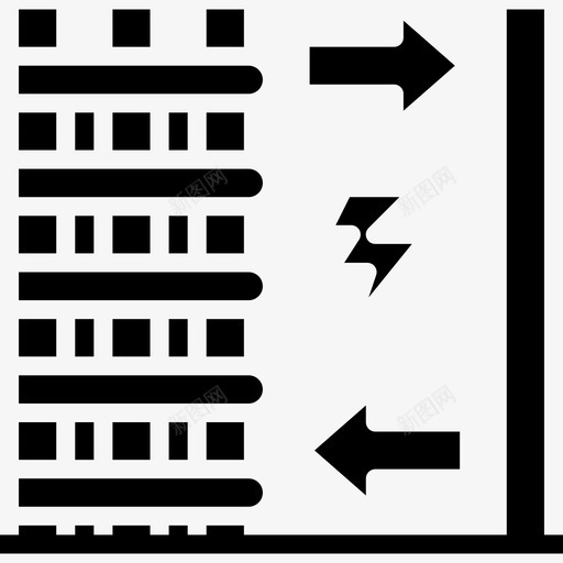 滑动门电动4实心图标svg_新图网 https://ixintu.com 实心 滑动 电动