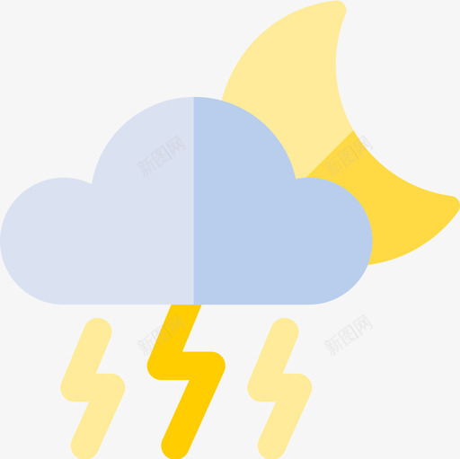 雷声174号天气平坦图标svg_新图网 https://ixintu.com 174号 天气 平坦 雷声