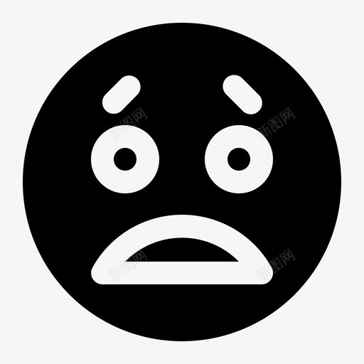 心烦意乱表情符号脸图标svg_新图网 https://ixintu.com 心烦意乱 笑脸 符号 表情