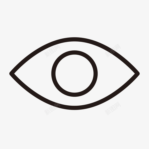 眼睛-睁开svg_新图网 https://ixintu.com 眼睛-睁开