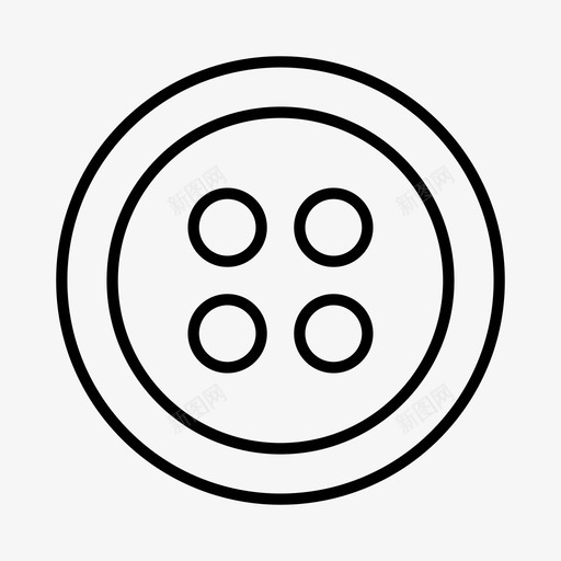 纽扣工艺品衣帽图标svg_新图网 https://ixintu.com 工艺品 爱好 纺织品 纽扣 缝纫 衣帽