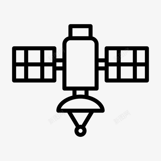 卫星天文学连接图标svg_新图网 https://ixintu.com 卫星 卫星轮廓 天文学 空间 连接