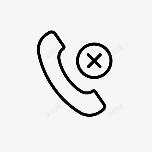 未接电话失败图标svg_新图网 https://ixintu.com 失败 未接 电话