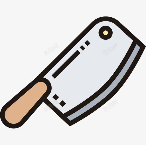 切肉刀烤肉6线状颜色图标svg_新图网 https://ixintu.com 切肉刀 烤肉 线状 颜色