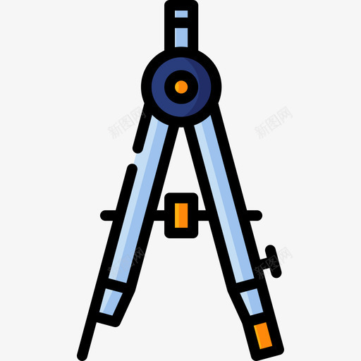 指南针艺术工作室15线性颜色图标svg_新图网 https://ixintu.com 工作室 指南针 线性 艺术 颜色