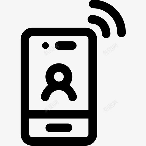 移动电话电话15线性图标svg_新图网 https://ixintu.com 电话 移动电话 线性