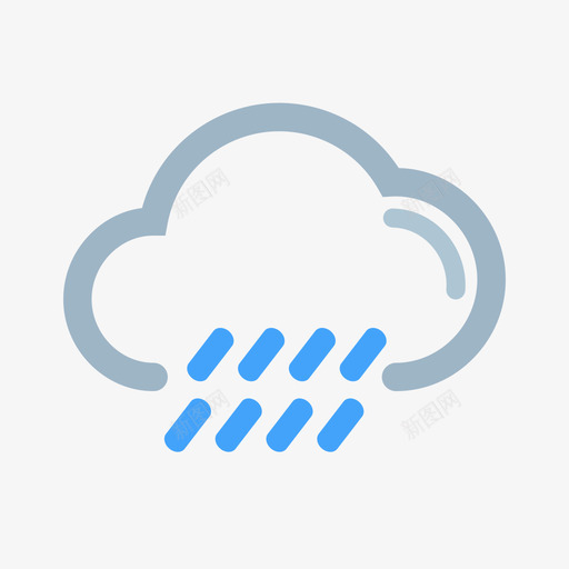 下雨-白天svg_新图网 https://ixintu.com 下雨-白天 线性 多色 扁平 简约