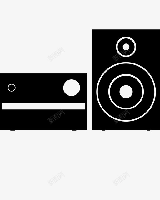 高保真放大器扩音器图标svg_新图网 https://ixintu.com 扩音器 扬声器 放大器 系统 音响 音量 高保真