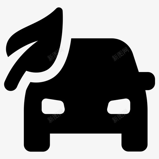 生态汽车生态环境图标svg_新图网 https://ixintu.com 交通工具 汽车 环境 生态 绿色