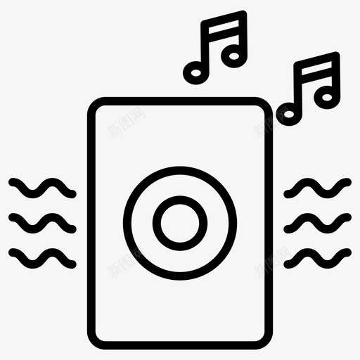 音乐系统歌曲音箱图标svg_新图网 https://ixintu.com 歌曲 音乐系统 音箱