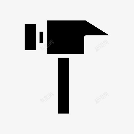 锤子建筑设备图标svg_新图网 https://ixintu.com 仪器 工具 建筑 建筑雕刻 悍马 设备 锤子