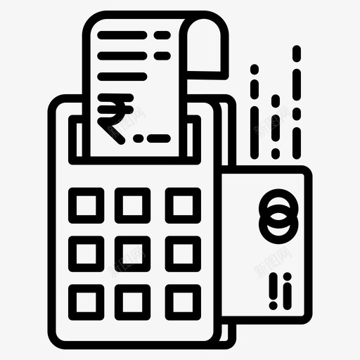 卡片帐单发票图标svg_新图网 https://ixintu.com 付款 卡片 发票 帐单 收据