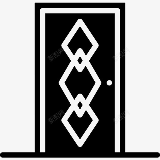单门建筑门5填充图标svg_新图网 https://ixintu.com 单门 填充 建筑