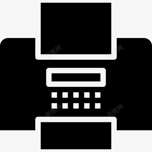 打印机计算机25填充图标svg_新图网 https://ixintu.com 填充 打印机 计算机25