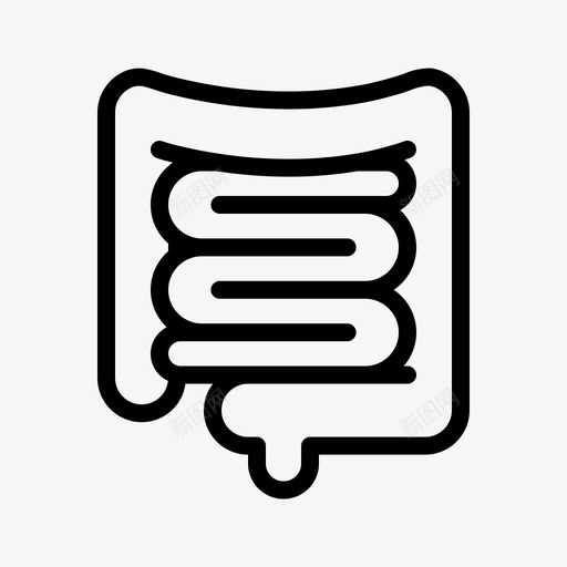 肠结肠内脏图标svg_新图网 https://ixintu.com 内脏 医学 器官 图标 结肠