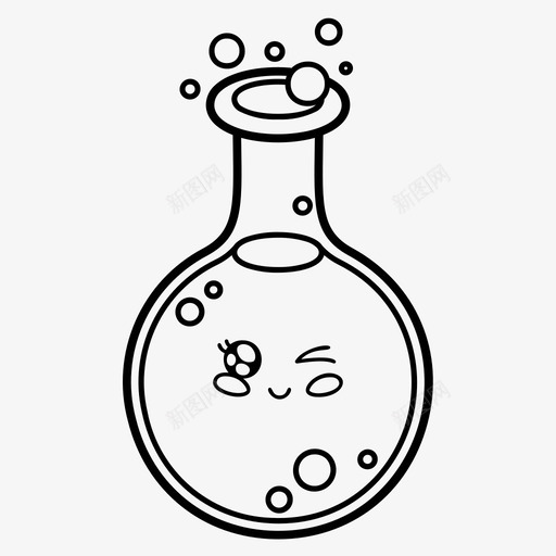 烧瓶化学教育图标svg_新图网 https://ixintu.com kawaii 佛罗伦萨 化学 学校 教育 烧瓶 用品
