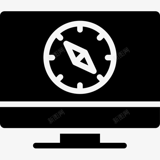 监视器地图和导航6实心图标svg_新图网 https://ixintu.com 地图和导航6 实心 监视器