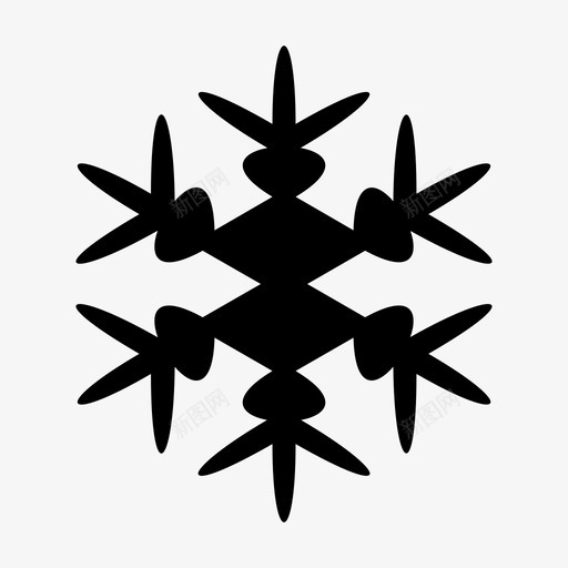 雪花圣诞节假日图标svg_新图网 https://ixintu.com 假日 圣诞节 季节 雪花