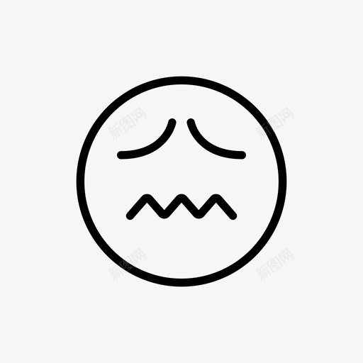表情情绪担心图标svg_新图网 https://ixintu.com 情绪 担心 表情