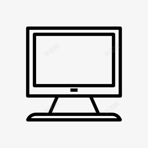 电脑台式机电子图标svg_新图网 https://ixintu.com 台式机 屏幕 显示器 电子 电脑 电脑和电话线