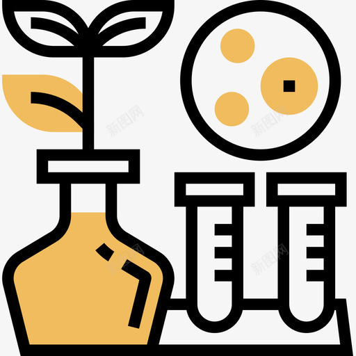 生物生物技术4黄影图标svg_新图网 https://ixintu.com 生物 生物技术 黄影