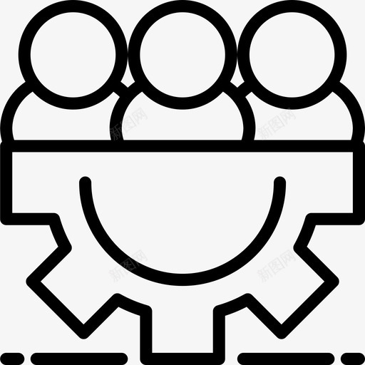 网络4档线性图标svg_新图网 https://ixintu.com 4档 线性 网络