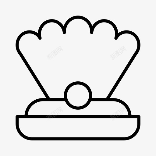 珍珠水上海滩图标svg_新图网 https://ixintu.com 大海 水上 海军 海滩 珍珠 航海