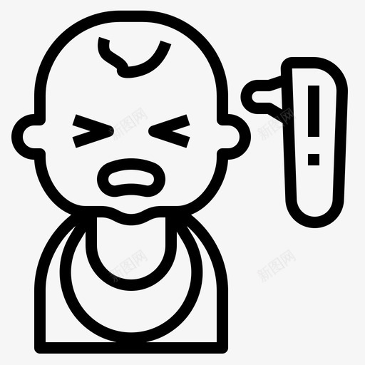 热罐婴儿发烧图标svg_新图网 https://ixintu.com 发烧 婴儿 热罐 生病