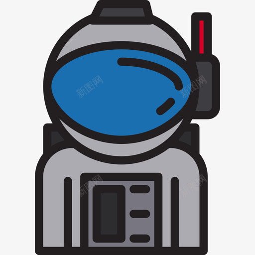 航天员太空与宇宙线条色彩图标svg_新图网 https://ixintu.com 太空 宇宙 线条 航天员 色彩