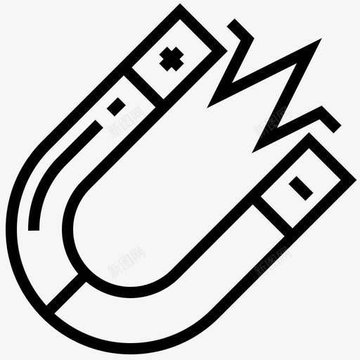 磁铁吸引电磁图标svg_新图网 https://ixintu.com 化学 吸引 电力 电磁 磁铁 马蹄铁