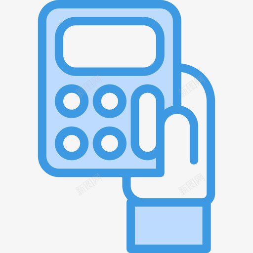 计算器计算5蓝色图标svg_新图网 https://ixintu.com 蓝色 计算5 计算器