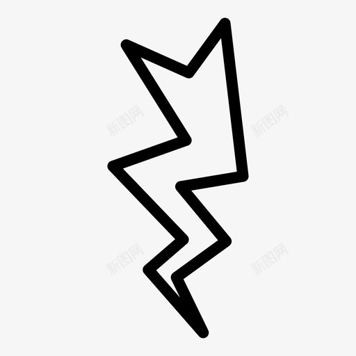 闪电快雷图标svg_新图网 https://ixintu.com 快 闪电 雷