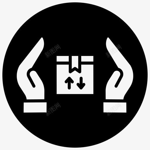 交付包装包裹图标svg_新图网 https://ixintu.com 交付 保护 包装 包裹 安保 安全 物流1Blackfillminsfront