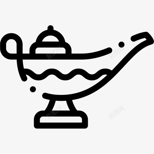 油灯摩洛哥7线性图标svg_新图网 https://ixintu.com 摩洛哥7 油灯 线性