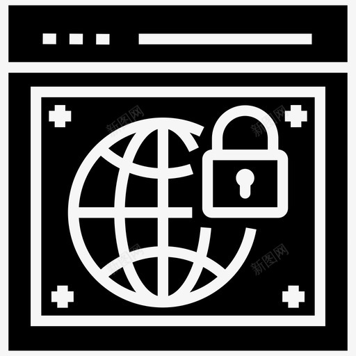 web安全浏览器锁定信息安全图标svg_新图网 https://ixintu.com seo web 保护 信息 图标 字形 安全 浏览器 锁定 页面