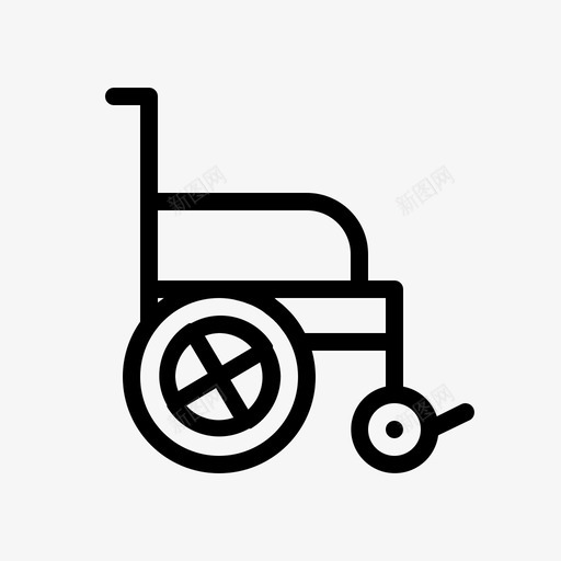 轮椅无障碍护理图标svg_新图网 https://ixintu.com 医疗线路 护理 无障碍 残疾 残疾人 轮椅