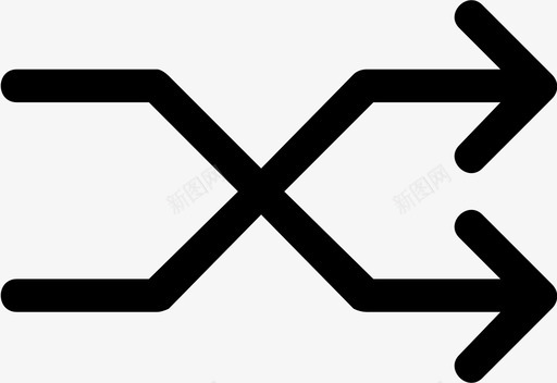 洗牌箭头混合图标svg_新图网 https://ixintu.com 交换 洗牌 混合 箭头 随机