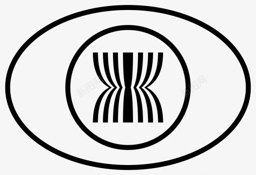 东盟对话旗帜图标svg_新图网 https://ixintu.com 东盟 对话 旗帜 简化椭圆形世界旗帜 语言