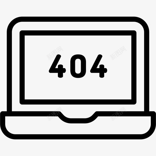 404错误网页和开发30线性图标svg_新图网 https://ixintu.com 404错误 线性 网页设计和开发30