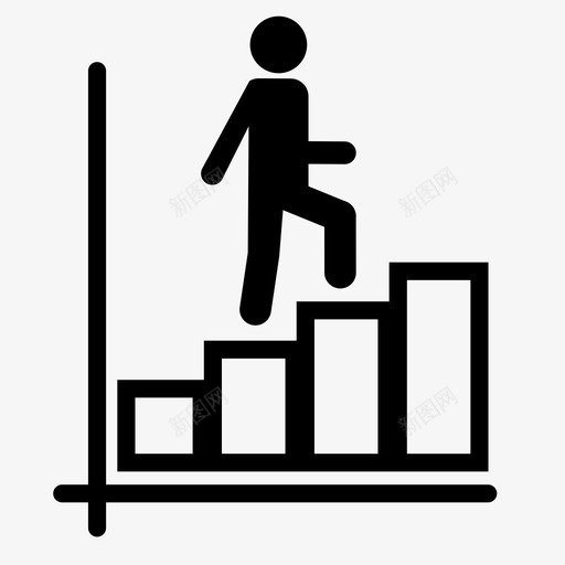 事业工作进步图标svg_新图网 https://ixintu.com 事业 工人 工作 成功 晋升 进步