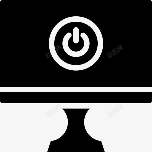 电源按钮电脑显示实心填充图标svg_新图网 https://ixintu.com 填充 实心 按钮 显示 电源 电脑